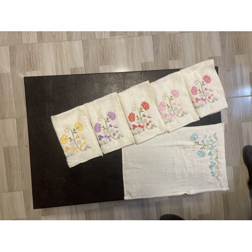 30*50 KADİFE KÖŞE NAKIŞLI MUTFAK HAVLUSU